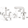 Комплект смеситель + фильтр OMOIKIRI NAGANO-SA-P + PURE DROP LITE 4055.8028P