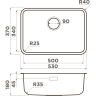 Мойка OMOIKIRI OMI 53-U/I ULTRA MINI-LG нержавеющая сталь/светлое золото 4997406